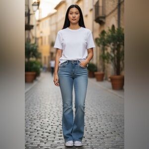 Meltin’Pot Nicole‎ Bootcut Jeans W26 L34 Light Wash Italy